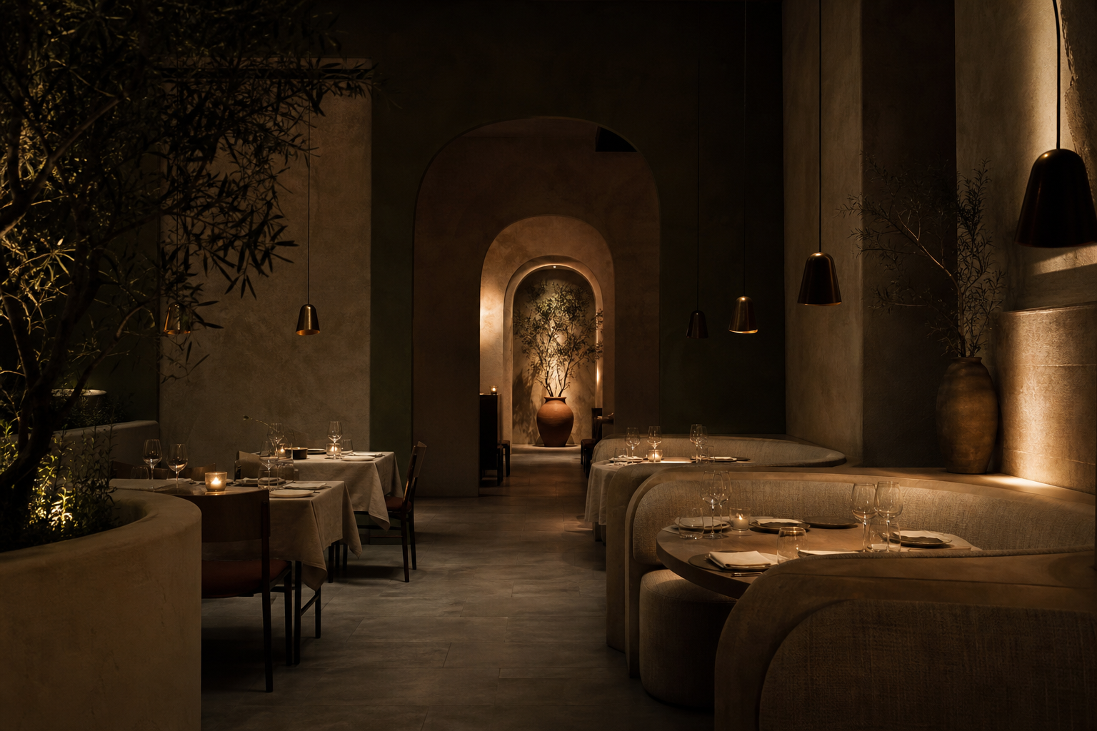 Lamasso Restaurant concept interior